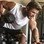 Chris Hemsworth shows off a killer upper body workout fit for an action star