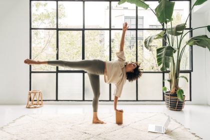 Feeling heavy? How to reach for the stars with yoga half moon pose