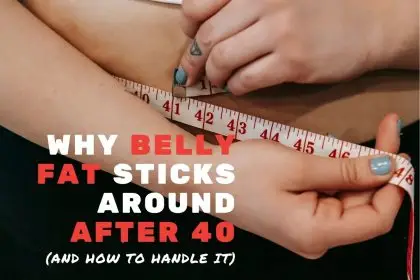 Why does belly fat become stubborn after the age of 40?