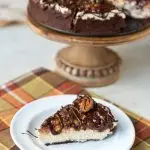 No Bake Low Carb Keto Pecan Caramel Turtle Cheesecake