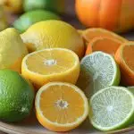 Citrus fruits in a plate