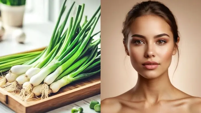 Spring onions can help you give your skin healthy