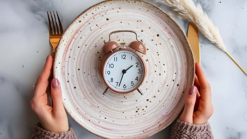 A clock on a plate