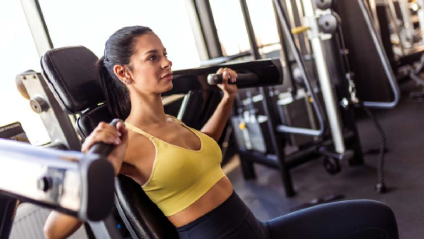 Exercise on a weight bench to increase muscle mass