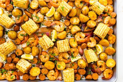 Easy sheet bread shrimp boiling
